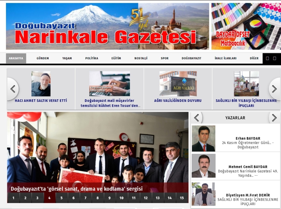 DOĞUBAYAZIT NARİNKALE GAZETESİ 51 YAŞINDA..