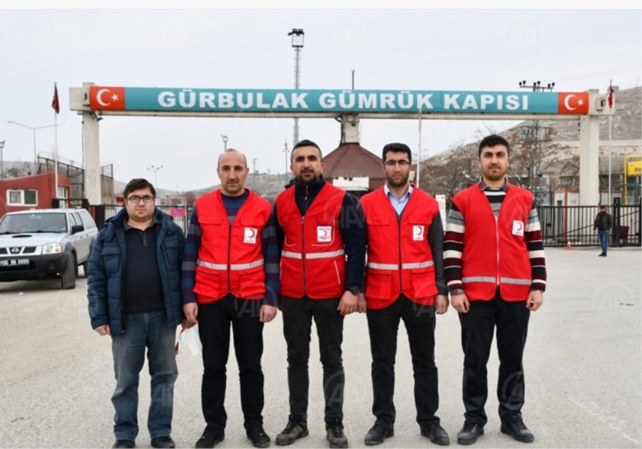 Türk Kızılayından Gürbulak Sınır Kapısındaki sahra hastanesine destek