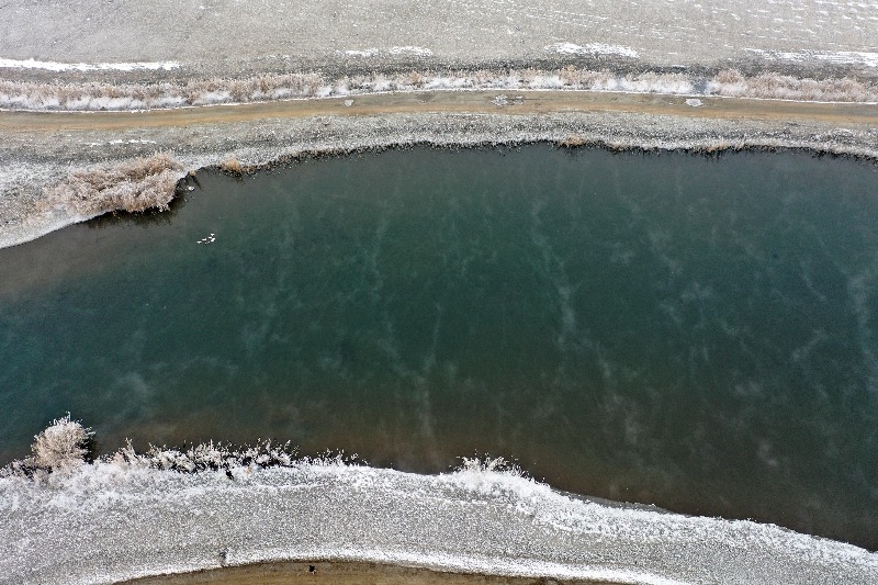 Ağrı Dağı Milli Parkı kış güzelliğiyle göz kamaştırıyor