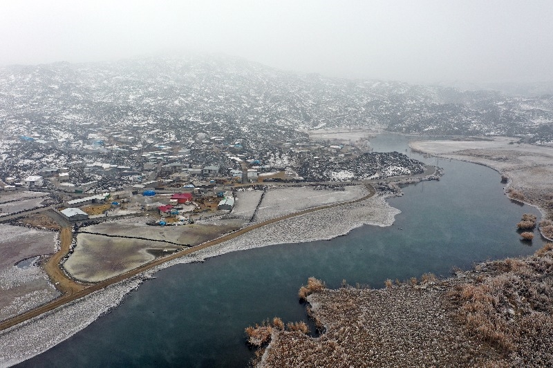 Ağrı Dağı Milli Parkı kış güzelliğiyle göz kamaştırıyor