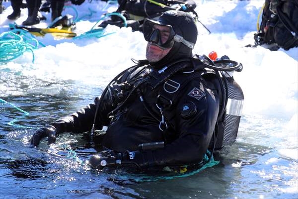 Balık Gölü Festivali atlı kızak ve su altı dalışı ilgi gördü