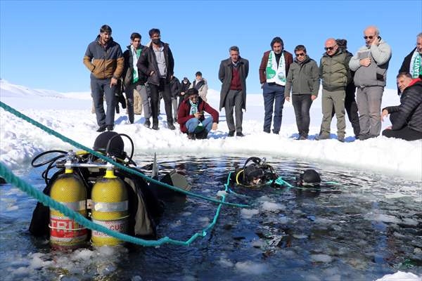Balık Gölü Festivali atlı kızak ve su altı dalışı ilgi gördü