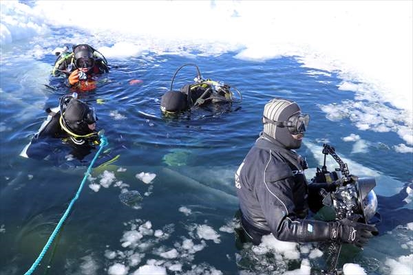Balık Gölü Festivali atlı kızak ve su altı dalışı ilgi gördü