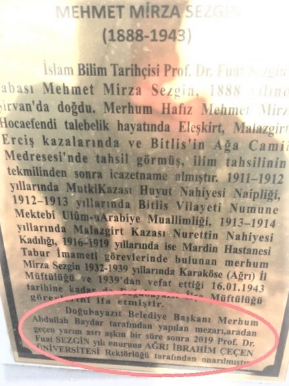 Doğubayazıt’ta “Fuat Sezgin ve İslam Bilimler Tarihi” adlı konferans 