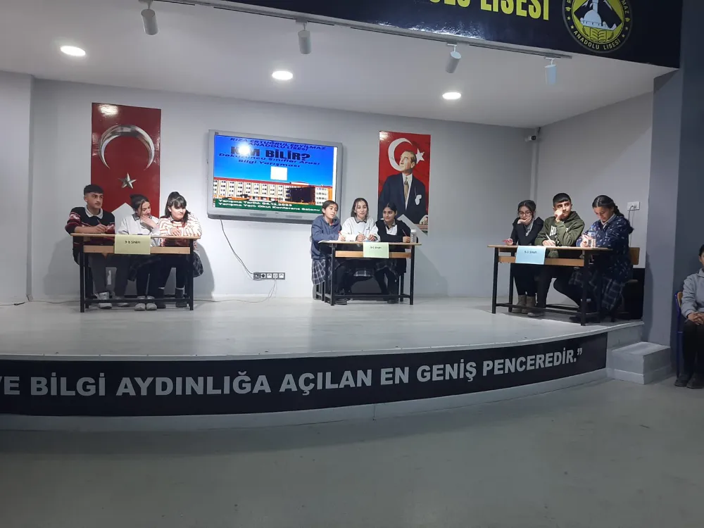Doğubayazıt Rıza Ertuğrul Eryılmaz Anadolu Lisesi  ''Kim Bilir?'' Bilgi yarışması 