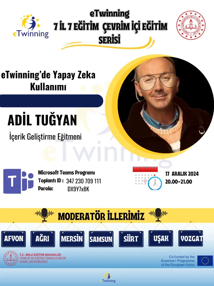 Ağrı Milli Eğitim Müdürlüğü koordinasyonunda 7 ilin öğretmenleri eTwinning