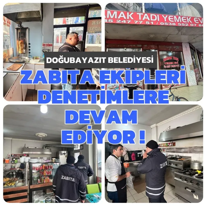 DOĞUBAYAZIT BELEDİYESİ ZABITA EKİPLERİ HALKIN SAĞLIĞI İÇİN GÖREV BAŞINDA!