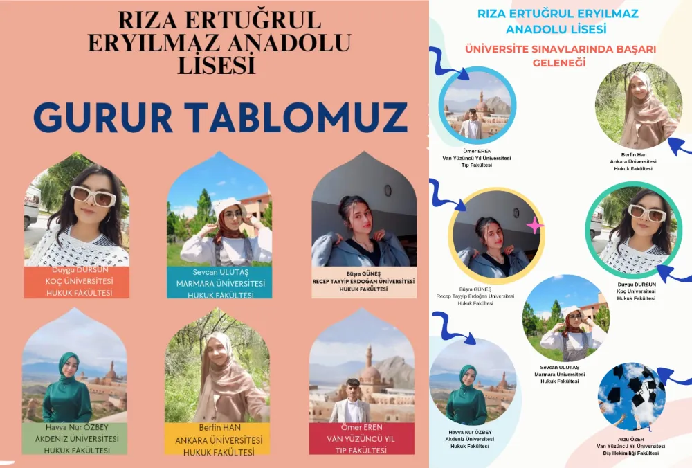 DOĞUBAYAZIT RIZA ERTUĞRUL ERYILMAZ ANADOLU LİSESİ MÜDÜRLÜĞÜNDEN TEŞEKKÜR MESAJI