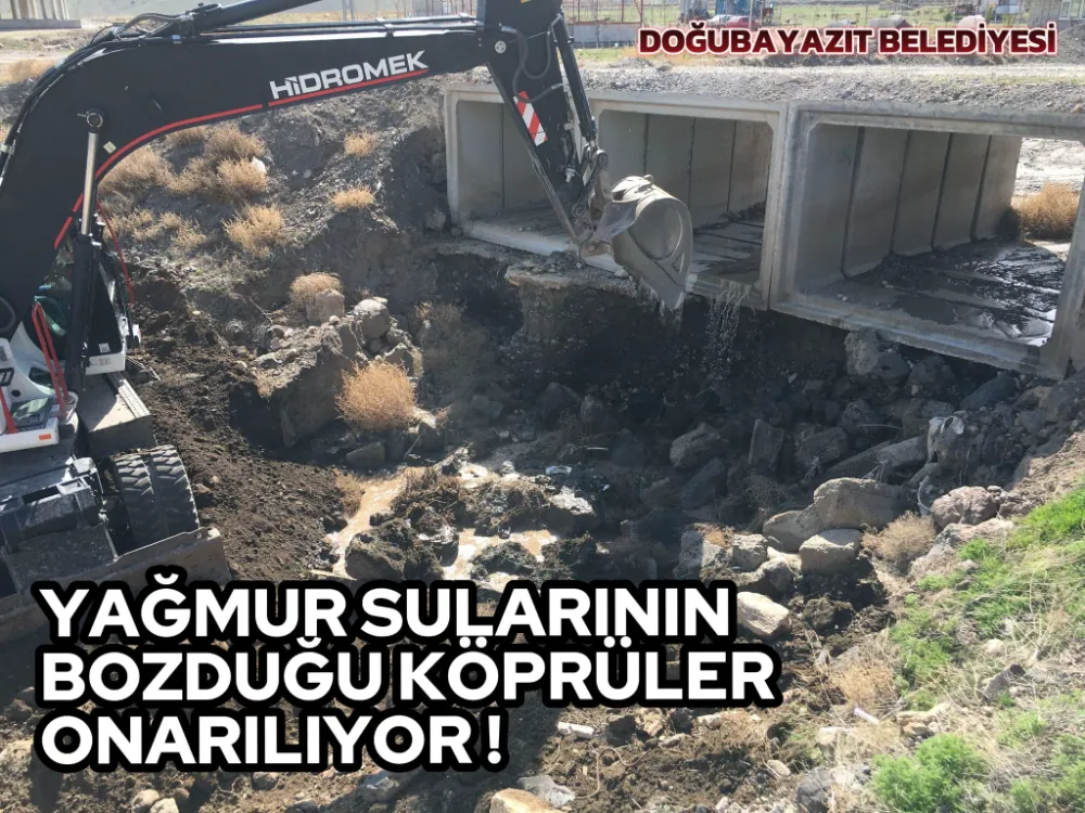 DOĞUBAYAZIT BELEDİYESİ ŞEHİR İÇİ KÖPRÜ VE MENFEZ ONARIMLARI DEVAM EDİYOR