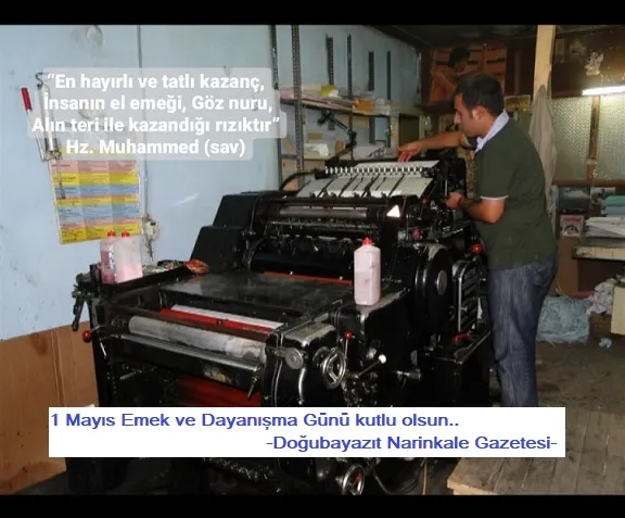 1 Mayıs Emek ve Dayanışma Günü kutlu olsun