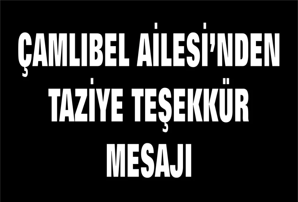 TAZİYE TEŞEKKÜR MESAJI